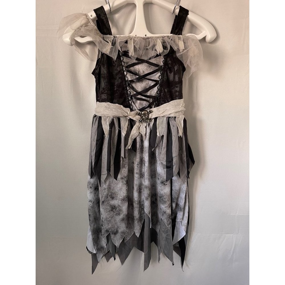 Hyde & Eek Black/Gray/White Pirate Lace Down Sleeveless Halloween Costume Dress